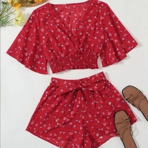Two Piece Set Crop & Shorts